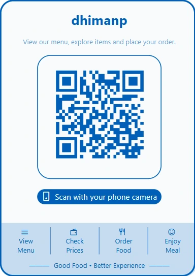 Ready Made Digital Menu Card Poster Preview.