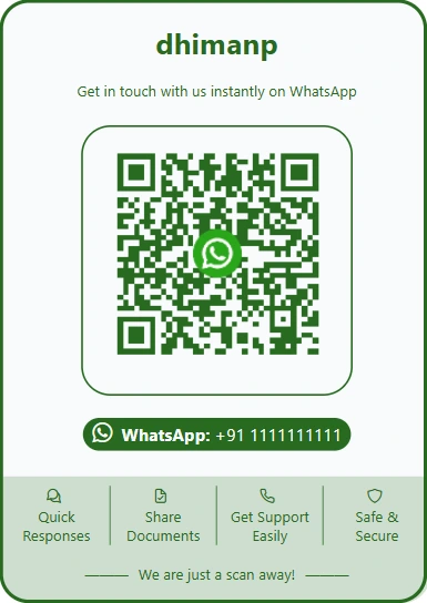 Ready Made WhatsApp Chat QR Poster Preview.