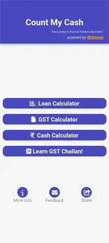 Screenshot of dhimanp Count My Cash android application