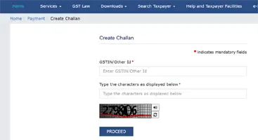 GST Portal - Login Screen